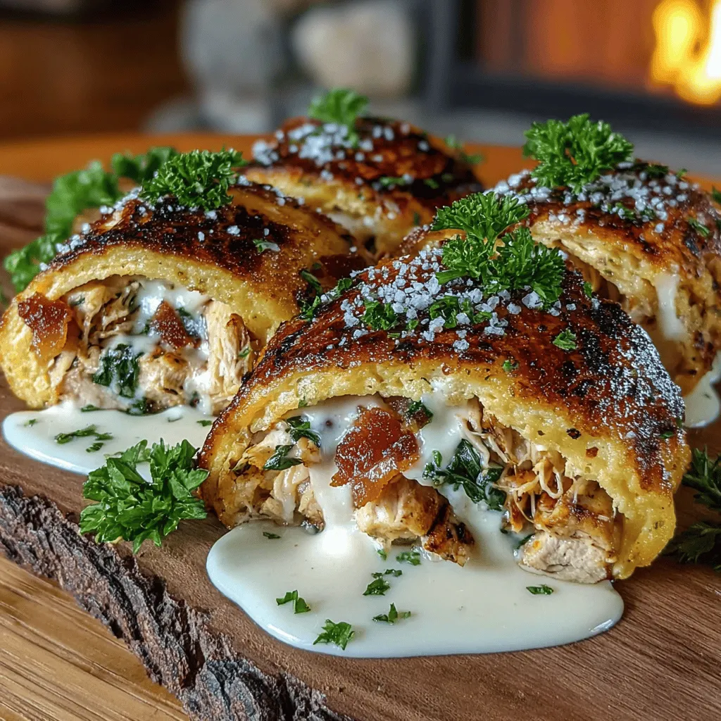 There’s something undeniably comforting about a warm, cheesy dish that evokes memories of family gatherings and cozy nights in. For many, comfort food is synonymous with warmth, nostalgia, and love. I remember the first time I discovered the magic of roll-ups. It was a chilly evening, and my friend had invited me over for dinner. She served these delicious chicken and bacon roll-ups, and I was instantly hooked. The combination of savory chicken, crispy bacon, and creamy Alfredo sauce wrapped in a soft tortilla was nothing short of divine. Since that memorable meal, I’ve made these Savory Chicken Bacon Alfredo Roll-Ups countless times for friends and family, and they have always received rave reviews.
