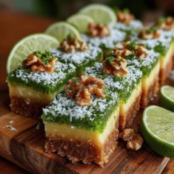 To create the perfect texture for your Zesty Lime Paradise No-Bake Bars, it’s essential to mix all the ingredients thoroughly. Start by adding the crust ingredients—typically a blend of nuts, oats, and a sweetener like maple syrup—into your food processor. Pulse until the mixture resembles coarse crumbs, ensuring that the nuts are finely chopped. Then, gradually add the wet ingredients, which include coconut oil and lime juice, while processing. This method allows for even distribution of flavors and ensures that every bite is zesty and delicious.