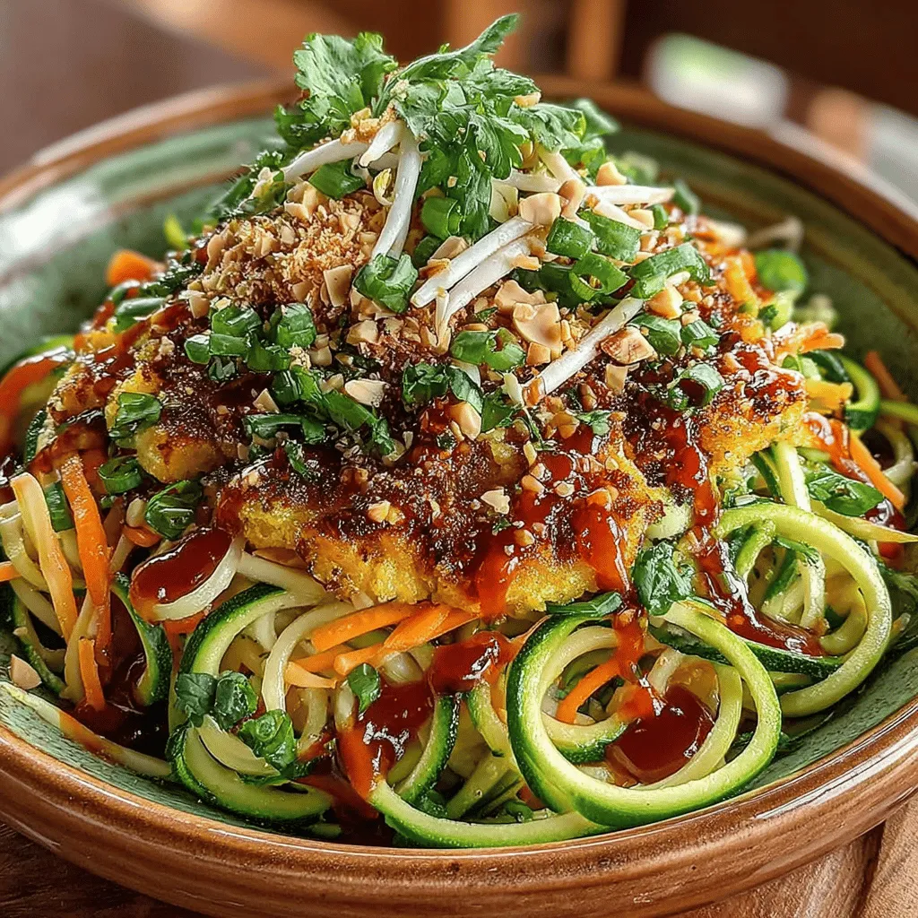 Pad Thai is a beloved staple of Thai cuisine, known for its harmonious blend of sweet, savory, and tangy flavors. Traditionally made with rice noodles, this classic dish has been reimagined in recent years to cater to health-conscious eaters and those seeking lower-carb options. Enter the Zesty Zucchini Noodle Pad Thai Bowls—an innovative twist that swaps out the traditional noodles for fresh, vibrant zucchini noodles. This refreshing adaptation maintains the essence of the original dish while offering a plethora of health benefits.