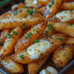 There’s something magical about the aroma of fries wafting through the kitchen. As a child, I remember weekends filled with laughter and the sound of sizzling potatoes—a treat my mom would whip up for our family movie nights. Those crispy, golden fries always brought us together, creating cherished memories that linger long after the last bite. They were more than just a side dish; they were a symbol of warmth, comfort, and the simple joys of family life. Today, I’m excited to share a recipe that takes that nostalgia and adds a flavorful twist—Crispy Garlic Parmesan Fries. Not only are they easy to make, but they’re also packed with savory ingredients that elevate the humble fry to gourmet status. Let’s dive into the crispy goodness!