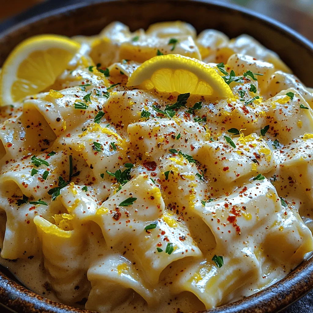 When it comes to pasta dishes that embody both simplicity and sophistication, Creamy Zesty Lemon Pasta stands out as a delightful choice. This dish strikes the perfect balance between the rich, velvety texture of cream and the invigorating brightness of fresh lemons, making it an ideal meal for any occasion. Whether you're looking for a quick weeknight dinner or an impressive dish for entertaining guests, this recipe delivers both flavor and flair in a matter of minutes.