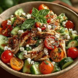 In the realm of healthy and satisfying meals, the Basil Bliss Chicken Salad stands out as a vibrant, flavorful dish that captures the essence of fresh ingredients and wholesome nutrition. This salad is not just a meal; it's a celebration of flavors, textures, and colors that can brighten any table. With its combination of tender shredded chicken, crisp vegetables, and aromatic herbs, this salad offers a refreshing option for lunch, dinner, or even potlucks and gatherings. Easy to prepare and packed with nutrients, it’s an ideal choice for busy individuals and families looking to enjoy a nutritious meal without spending hours in the kitchen.