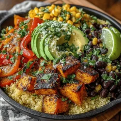 Sweet Potato Black Bean Bowls are a vibrant and nutritious dish that has captured the attention of health enthusiasts and culinary adventurers alike. This meal option is not just a feast for the eyes; it is a delightful combination of colors, flavors, and textures that appeals to a broad range of dietary preferences. Whether you’re a seasoned vegan, a curious omnivore, or someone simply looking to incorporate more plant-based meals into your repertoire, these bowls provide a satisfying and wholesome experience.