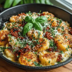 Gnocchi, those delightful little dumplings originating from Italy, have captured the hearts and palates of food lovers around the globe. Traditionally made from potatoes, flour, and eggs, gnocchi are celebrated for their unique texture and ability to absorb flavors from sauces and ingredients. Whether served simply with butter, tossed in a rich marinara, or smothered in creamy sauces, gnocchi are a beloved staple in Italian cuisine. Today, we are exploring a savory variation that elevates this classic dish: Savory Sun-Dried Tomato & Parmesan Gnocchi.