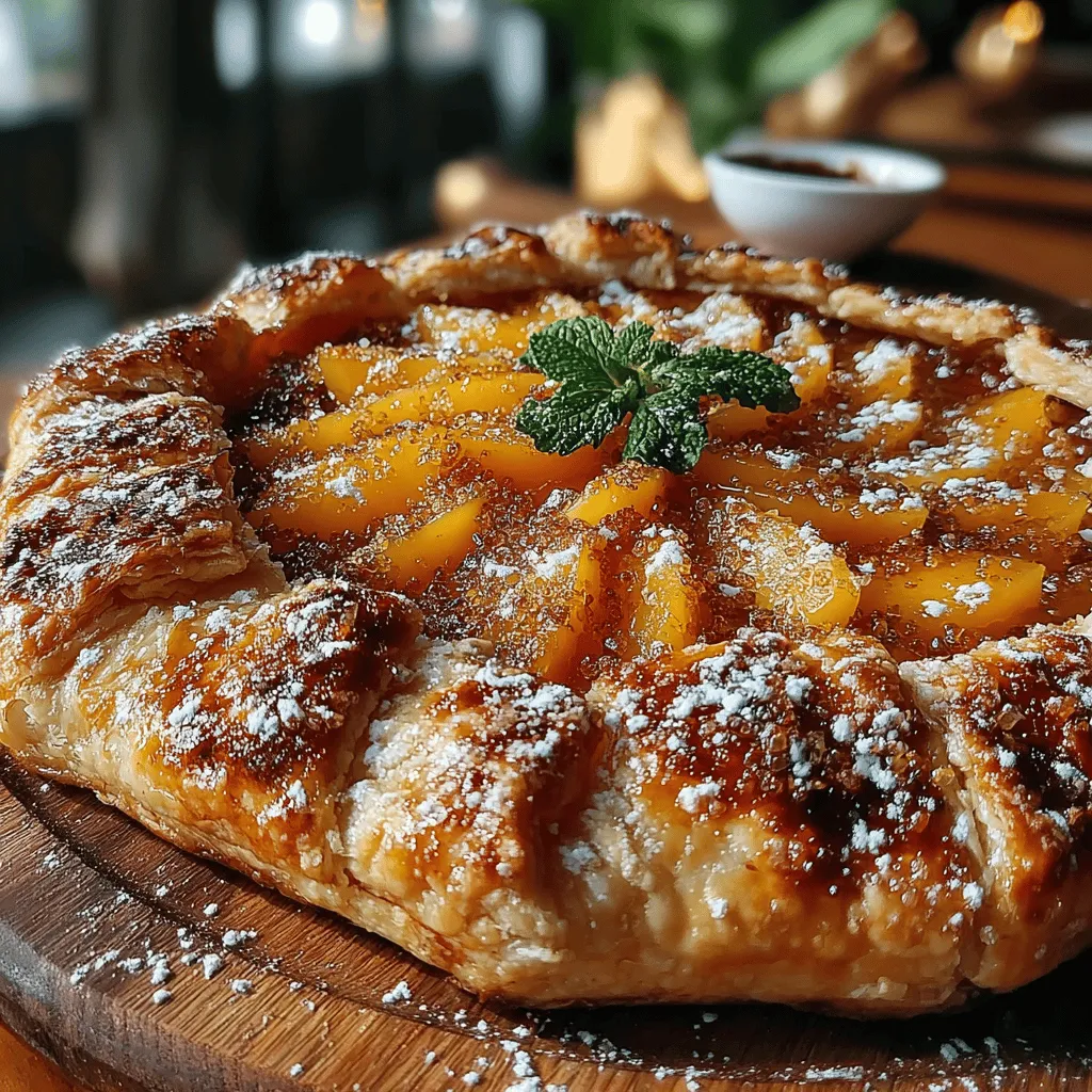 When it comes to desserts that celebrate the vibrant flavors of summer, the Zesty Mango Galette stands out as a delightful option. This rustic tart brings together the sweet, juicy taste of ripe mangoes with a light, flaky crust, resulting in a dish that is as pleasing to the palate as it is to the eye. The combination of the tropical fruit and a hint of zest creates a refreshing dessert that can be enjoyed on warm days, making it a perfect choice for gatherings, picnics, or simply as a special treat to savor at home.