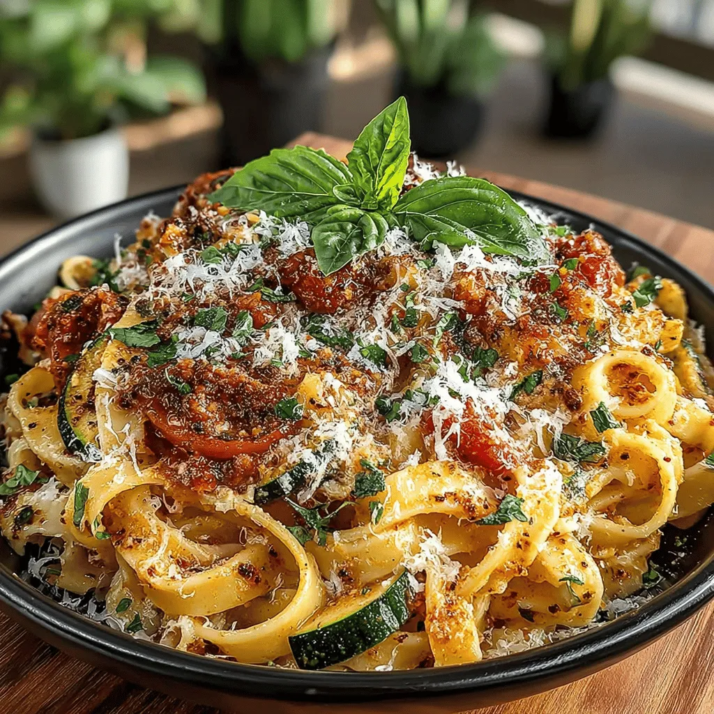 The foundation of any great pasta dish lies in its aromatics. For our Creamy Tomato & Zucchini Pasta, the combination of onions and garlic creates a fragrant base that enhances the overall flavor profile. Start by finely chopping one medium onion and mincing three cloves of garlic. Heat a generous tablespoon of olive oil over medium heat in a large skillet.