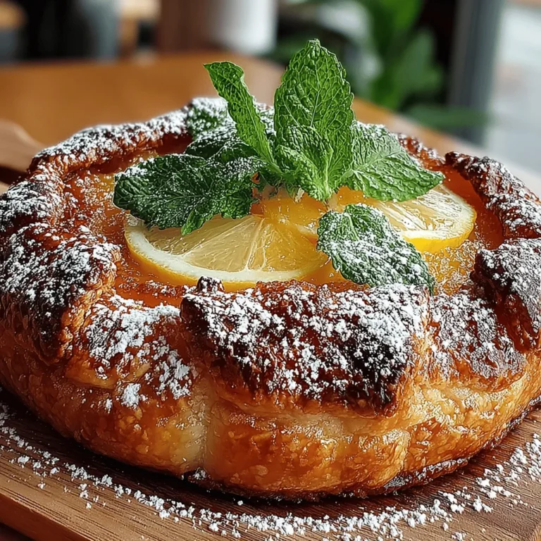 When it comes to desserts that resonate with the essence of spring and summer, few can compete with the Zesty Crispy Lemon Galette. This delightful pastry combines a flaky, buttery crust with a vibrant lemon filling that bursts with flavor. The bright, zesty notes of lemon make this galette an irresistible choice for those who appreciate the refreshing qualities of citrus desserts. Whether you’re serving it at a family gathering, a casual brunch, or simply indulging yourself after a long day, this galette is sure to impress.