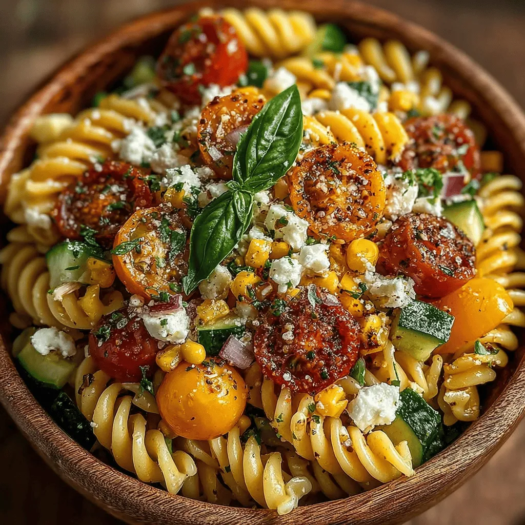 In the world of summer cuisine, few dishes encapsulate the brightness and joy of the season quite like a chilled pasta salad. The Chilled Corn & Tomato Pasta Salad stands out as a vibrant and refreshing dish that harmonizes the sweetness of fresh corn and the juiciness of cherry tomatoes with the crisp texture of cucumber and the aromatic essence of basil. This salad is not only a feast for the eyes but also a delight for the palate, making it the perfect companion for picnics, barbecues, or casual weeknight dinners. Easy to prepare and brimming with seasonal ingredients, this pasta salad allows home cooks to embrace the flavors of summer in a bowl. In this article, we will delve into the recipe, detailing the steps, ingredients, and the delightful medley of flavors that come together in this cool summer dish.