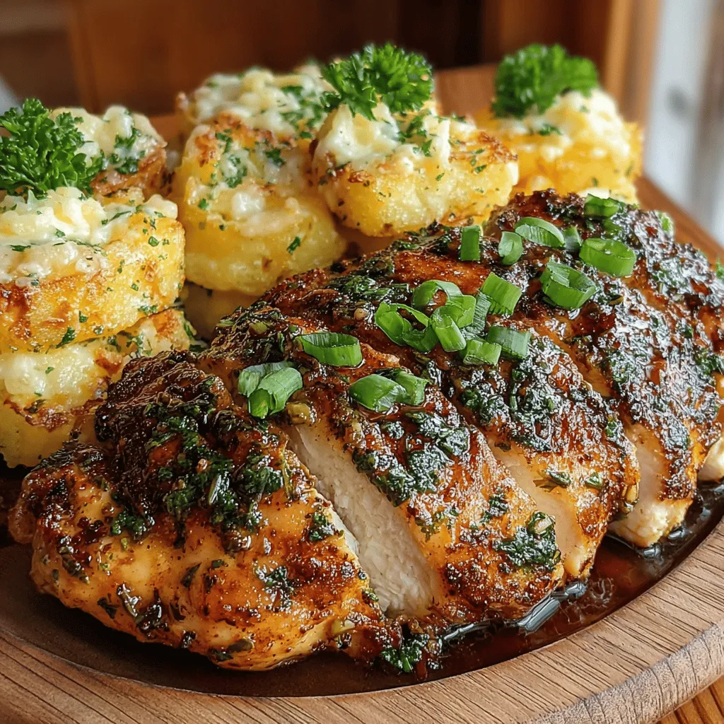 Garlic Herb Chicken & Cheddar Potato Bites is a delightful dish that perfectly balances succulent chicken with the creamy, cheesy goodness of potato bites. This recipe is an excellent example of how simple ingredients can come together to create a meal that feels both comforting and elegant. The tender chicken, infused with aromatic garlic and fresh herbs, pairs beautifully with crispy potato bites that are bursting with cheddar flavor. This dish is versatile, making it suitable for everything from casual weeknight dinners to more formal gatherings with friends and family.