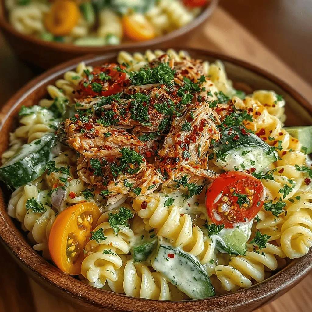 As the temperatures rise and summer approaches, pasta salads become a beloved staple at picnics, barbecues, and casual gatherings. These dishes are not only easy to prepare but also versatile, allowing for a range of flavors and ingredients that can cater to various tastes and dietary preferences. One standout recipe that embodies the essence of summer dining is the Chilled Avocado Tuna Pasta Delight. This dish combines the creamy richness of avocado, the savory taste of tuna, and the satisfying texture of fusilli pasta, creating a delightful meal that is both refreshing and nourishing.
