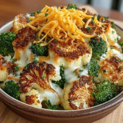 If you're looking for a dish that perfectly balances creaminess and rich cheesy flavor, look no further than Cheesy Broccoli Cauliflower Delight. This delightful recipe showcases tender broccoli and cauliflower enveloped in a velvety cheese sauce, creating a comforting side dish that will satisfy even the pickiest eaters. The combination of these two nutrient-packed vegetables not only adds a burst of color to your table but also provides a hearty dose of vitamins and minerals, making it a favorite for health-conscious diners.