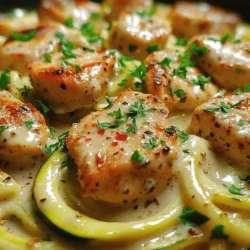 In the ever-evolving world of culinary creativity, the quest for healthier alternatives to beloved comfort foods has led to the rise of innovative dishes like Creamy Chicken Alfredo Zoodles. This recipe takes the rich, creamy goodness of traditional chicken Alfredo and transforms it into a light, low-carb meal that doesn’t skimp on flavor. By substituting classic pasta with zucchini noodles, or "zoodles," this version captures the essence of the original while catering to health-conscious eaters and those following gluten-free or low-carb diets.