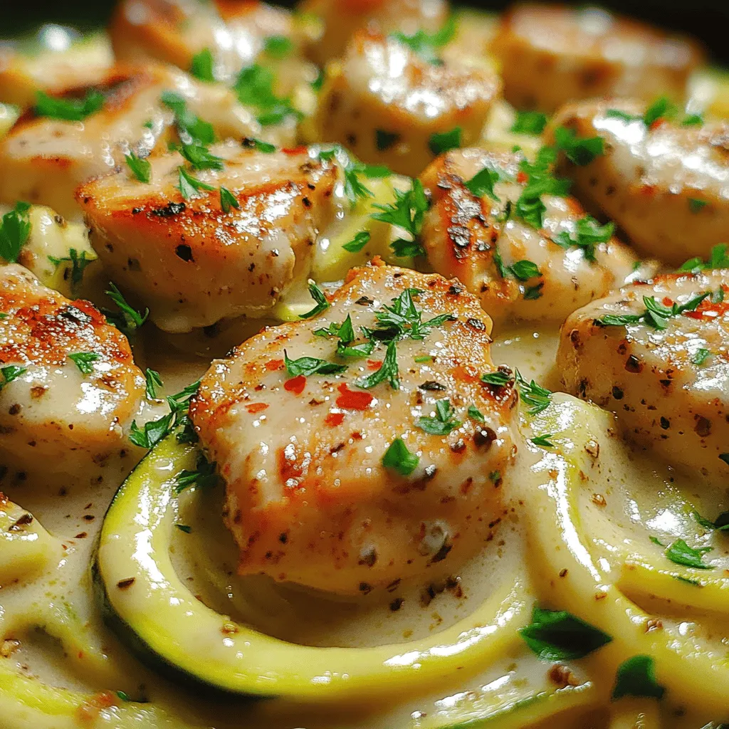 In the ever-evolving world of culinary creativity, the quest for healthier alternatives to beloved comfort foods has led to the rise of innovative dishes like Creamy Chicken Alfredo Zoodles. This recipe takes the rich, creamy goodness of traditional chicken Alfredo and transforms it into a light, low-carb meal that doesn’t skimp on flavor. By substituting classic pasta with zucchini noodles, or "zoodles," this version captures the essence of the original while catering to health-conscious eaters and those following gluten-free or low-carb diets.