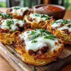 Delve into the world of creative culinary delights with our Mini Spaghetti Cup Sliders, a fun and delicious twist on traditional pasta dishes. These unique sliders combine the beloved flavors of spaghetti and meatballs into a bite-sized treat that is perfect for any occasion. Whether you are hosting a gathering, planning a party, or simply enjoying a cozy family dinner, these sliders offer a delightful way to enjoy classic Italian flavors in a new form. Packed with rich marinara sauce, melty mozzarella cheese, and a sprinkle of aromatic Italian herbs, these mini cups are not only visually appealing but also sure to impress your guests.
