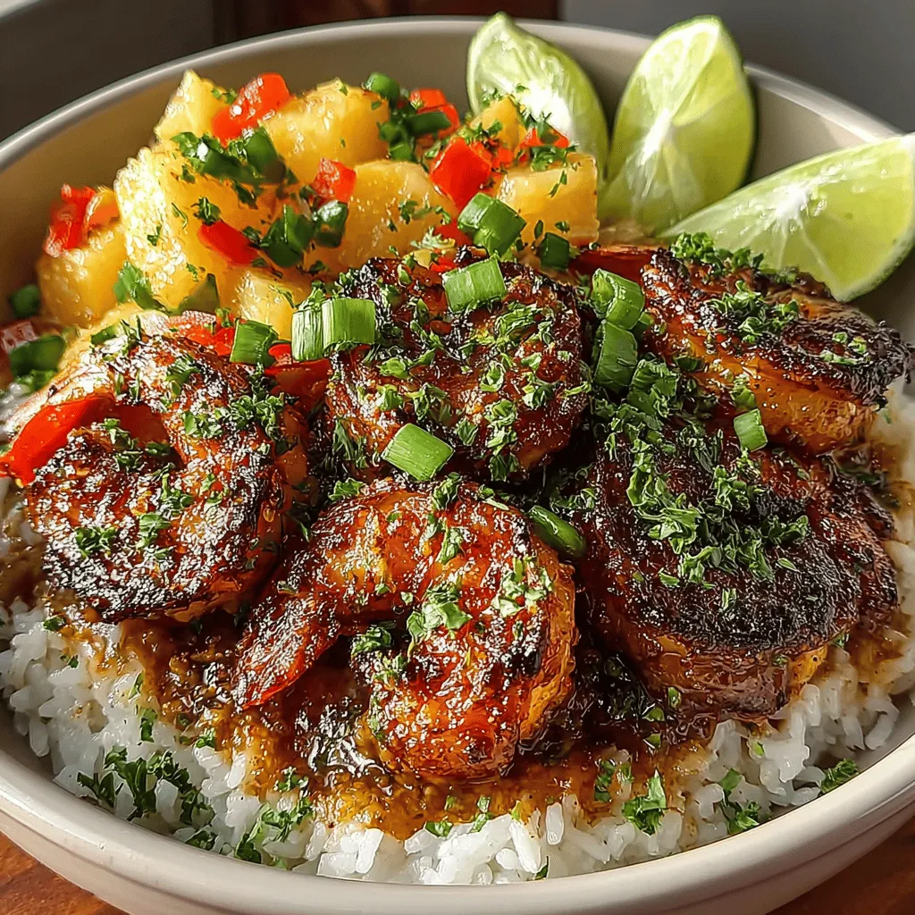 Cajun Fiesta Shrimp with Tropical Rice is a vibrant dish that beautifully marries the bold, spicy flavors characteristic of Cajun cuisine with the refreshing, sweet notes of tropical ingredients. This culinary fusion not only tantalizes the palate but also highlights the rich cultural influences that define Cajun cooking. Originating from the Louisiana region, Cajun cuisine is known for its hearty, robust flavors, often featuring a mix of spices and fresh seafood. On the other hand, tropical flavors—especially those derived from fruits like pineapple and creamy coconut—bring a lightness and sweetness that perfectly balance the heat of the Cajun spices.
