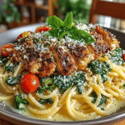 Garlic Butter Chicken Spinach Pasta Recipe