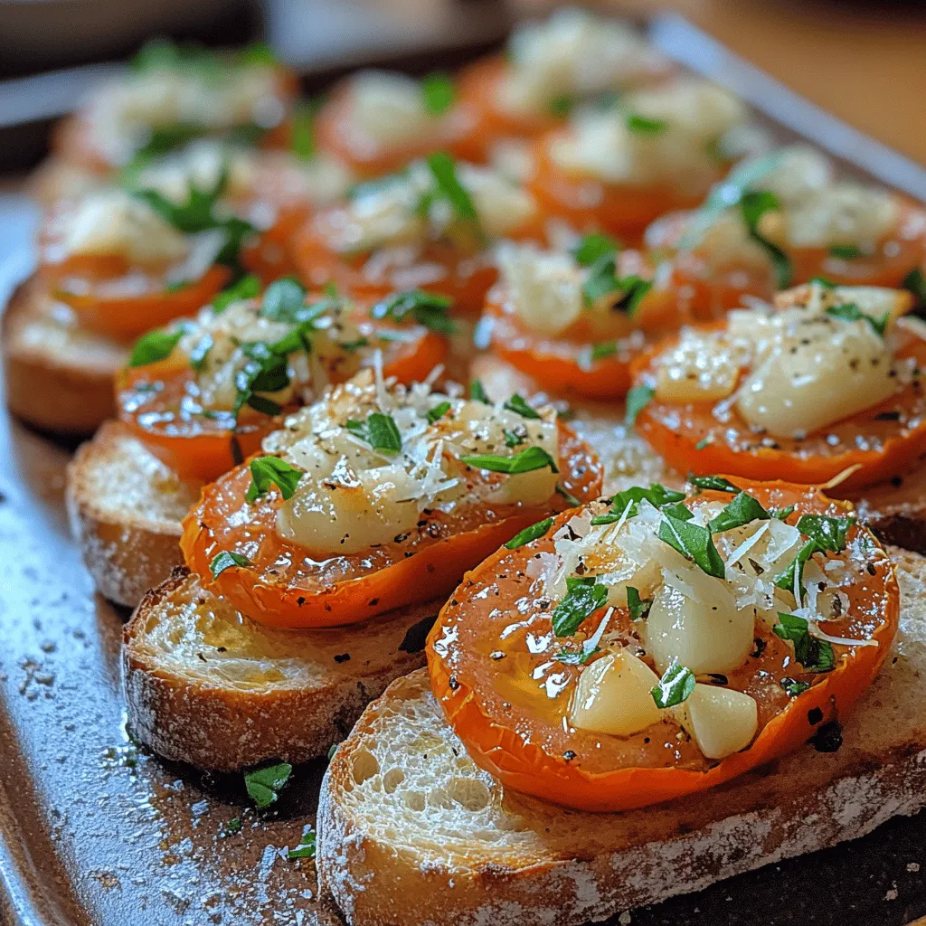 Bruschetta, a quintessential Italian appetizer, has captured the hearts and palates of food enthusiasts around the globe. With its simple components and robust flavors, bruschetta embodies the spirit of Italian cuisine—fresh, vibrant, and deeply satisfying. At its core, this dish is a canvas for creativity, allowing the natural flavors of quality ingredients to shine through. Among the myriad of bruschetta variations, the Sun-Kissed Roasted Tomato and Garlic Bruschetta stands out as a particularly delightful option, showcasing the irresistible combination of sweet, roasted tomatoes and aromatic garlic.