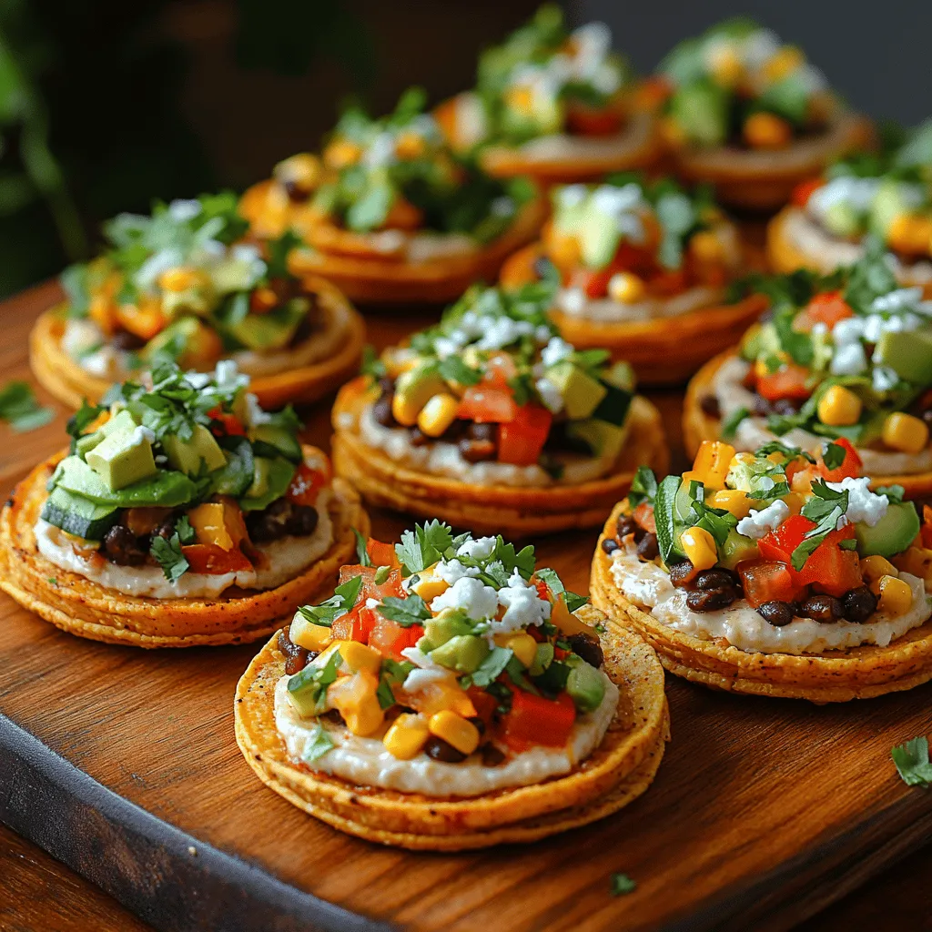 In the realm of quick and delightful appetizers, Mini Crispy Veggie Tostada Bites stand out as a colorful and flavorful option. These delightful bites are not only visually appealing but also cater to a variety of dietary preferences, making them an ideal choice for gatherings or as a light snack. The foundation of each mini tostada is a perfectly fried corn tortilla, which serves as a vessel for a vibrant medley of fresh vegetables and savory toppings. With each bite, you'll experience a burst of flavor that satisfies both vegetarian and health-conscious eaters alike.