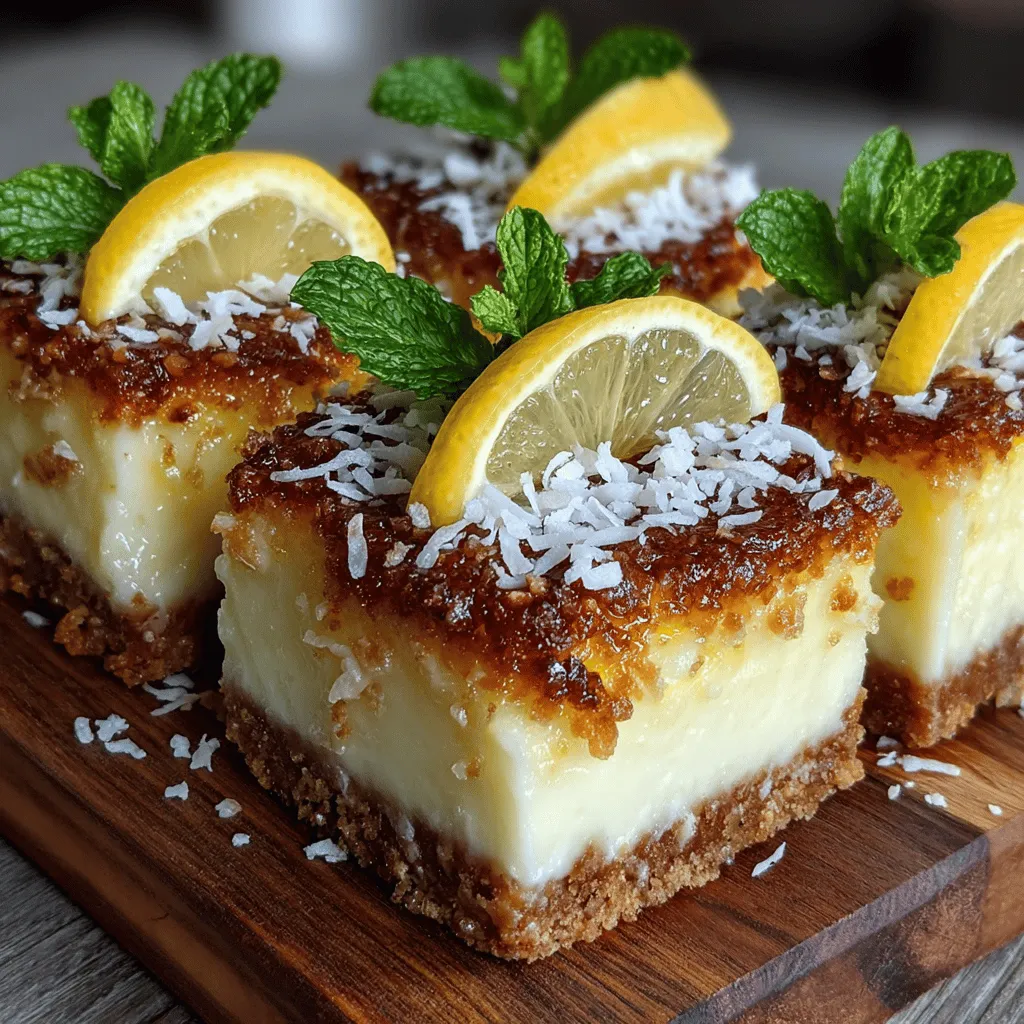 Creating the perfect crust is essential for your Zesty Frozen Lemon Coconut Cream Bars. Start by preheating your oven to 350°F (175°C). Once your crust mixture is evenly pressed into the bottom of your baking dish, it’s time to bake. Bake for about 10-12 minutes, or until the edges begin to turn a light golden brown. This is a crucial step; underbaking can lead to a soggy crust, while overbaking might cause it to become too hard.