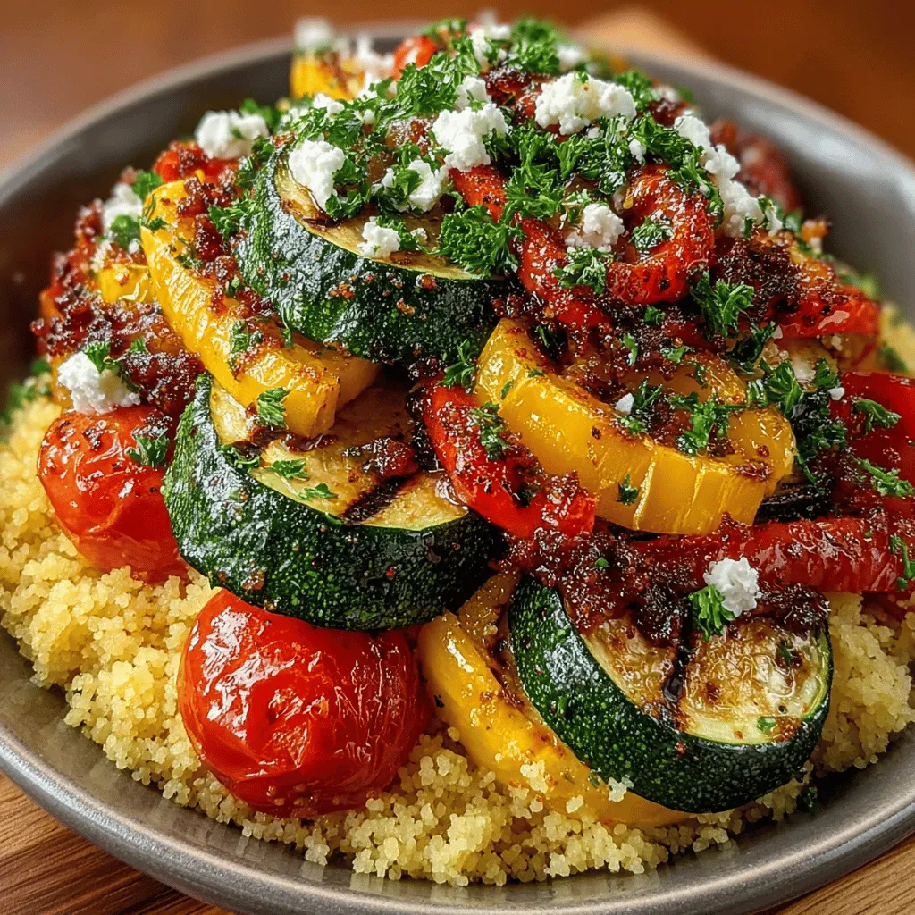 Garlic Roasted Veggie Couscous is more than just a meal; it's a vibrant celebration of flavors and nutrition that appeals to both the eye and the palate. This dish combines fluffy couscous with a medley of roasted vegetables, bringing together a delightful array of textures and tastes. Whether you’re looking for a quick weeknight dinner or a colorful side dish to impress guests at your next gathering, Garlic Roasted Veggie Couscous is a versatile option that ticks all the right boxes.